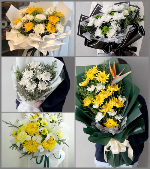 山东莱芜莱城区茶业口镇上石城村白事花束代送